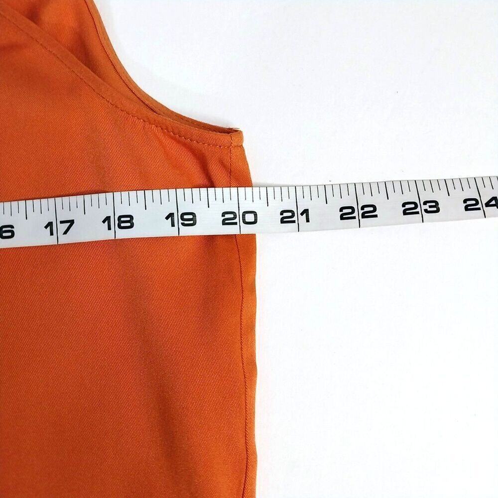 Rose + Olive Halter Top Women Size Small Orange Casual Preppy Colorful - Picture 4 of 7